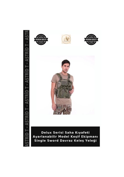 Astrid T Delux Serisi Saha Kıyafeti Ayarlanabilir Model Keşif Ekipmanı Single Sword Davraz Keleş Yeleği Çok Renkli