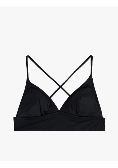 Koton Çapraz Askılı Bralet Bikini Üstü Siyah 6sak10003mm