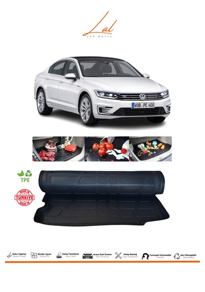 Volkswagen Passat B8 İmpression 3d Bagaj Havuzu 2015-2022 Uyumlu