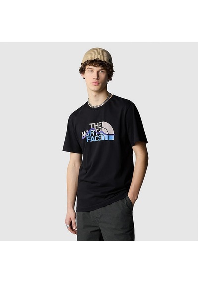 The North Face M Ss Mountain Line Tee Erkek T-shirt Nf0a87ntjk31 Siyah