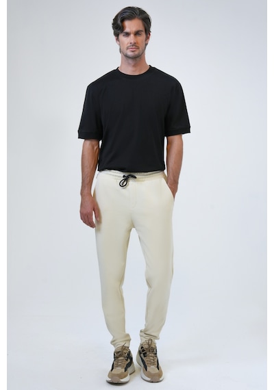 Back And Bond Bej Regular Fit Pamuklu Beli Bağcıklı Jogger Pantolon Çok Renkli