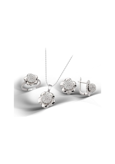 Kuyumcudükkani Avusturya"crystal"taşlı Mini Set -24003-w-w 15 Beyaz