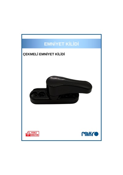 Pvc Kapı Pencere Pimapen Balkon Kapısı Çocuk Emniyet Kilidi Güvenlik Çekmeli Metal Siyah