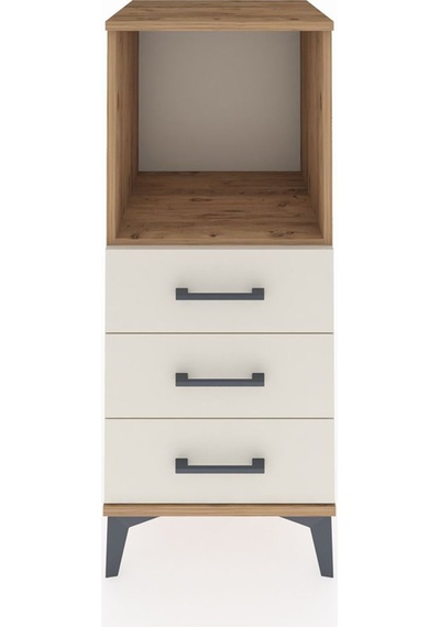 Hyperion Komodin Tek Raflı 3 Çekmeceli 44x44x106 Çam-aytaşı Çam