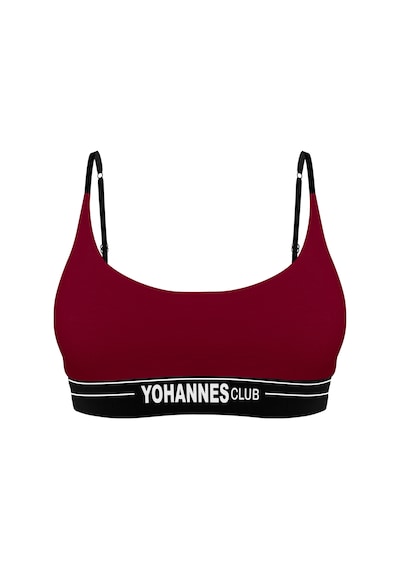 Yohannes Club, Kadın Pamuklu İç Çamaşırı Takımı, Renk Seçenekli, Bralet-kemerli Bikini Slip Bordo