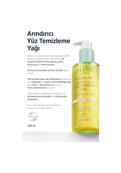 Arındırıcı Yüz Temizleme Yaği Hassas Ciltler 3 Paketi