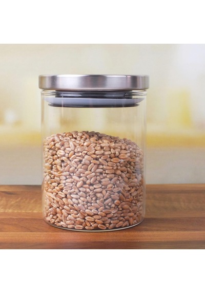 300 Ml Vakumlu Metal Kapaklı Borosilikat Cam Kavanoz 8.5cm 10cm 1 Adet Çok Renkli