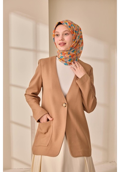 Silk Home Soft Eşarp 73092-27 Sarı, Turuncu, Gök Mavi, Vizon