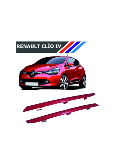 Renault Clio 4 Panjur Çıtası Sağ & Sol Takım Kırmızı 620723341k