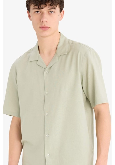 Defacto Relax Fit Polo Yaka Kısa Kollu Gömlek D9882ax25augn497 Yeşil