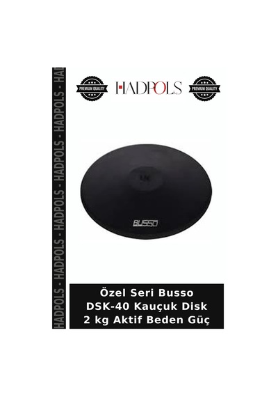 Özel Seri Busso Dsk-40 Kauçuk Disk 2 Kg Aktif Beden Güç