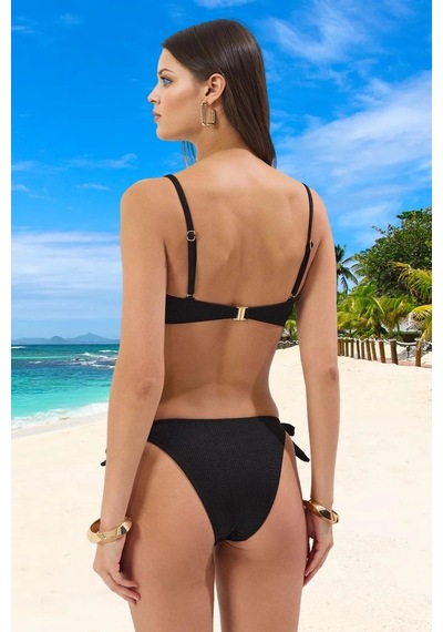 Ersefa Tasarım Bikini Takımı Uv Korumalı Klora Dayanıklı Yüksek Konfor S Siyah