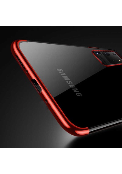 Galaxy S20 Ultra Köseleri Renkli Kamera Korumali Seffaf Kilif 417267120