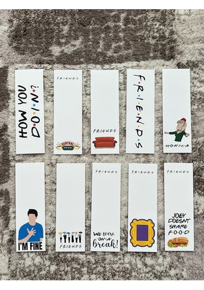 Friends Dizi Film Renkli Tasarım 10 Adet Kitap Ayraç Seti Pyt1ayr