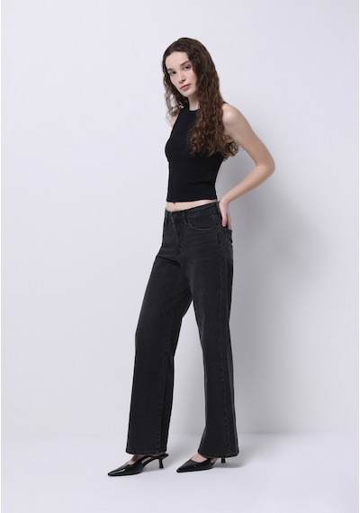 Colin's Colins Regular Fit Yüksel Bel Geniş Paça Kadın İndigo Jean Pantolon Cl1073217 Q1.v1 Dn03277 Denim