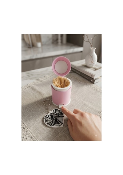 Çöp Kutusu Görünümlü Kürdanlık 2 Adet Pembe - 913426136