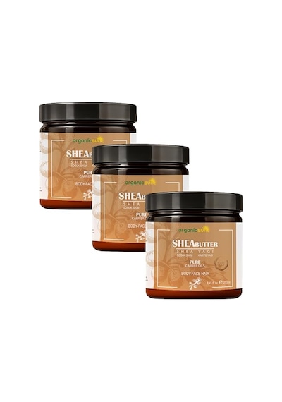 Shea Yağı 250 Ml X 3 Adet %100 Ham, Soğuk Pres, Rafine Edilmemiş, Shea Butter Karite Kuru Cilt, Saç, Dudak, Topuk Bakımı