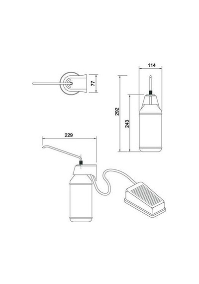 Omnipazar Genesit GS08 Ayak Pedallı Batikon Verici 950ml 12205