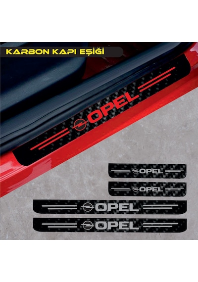 Opel Astra Karbon Kapı Eşiği Oto Sticker 4 Adet