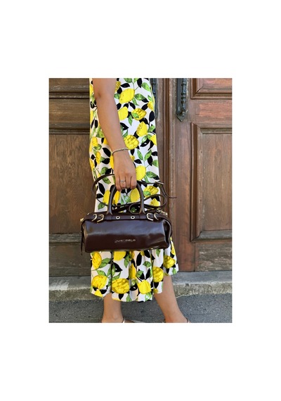 Just Polo Kadın Gold Detaylı Silindir Tasarım El Ve Omuz Çantası Shoulder Bag Ebat : 27 X 13 Cm Kahverengi