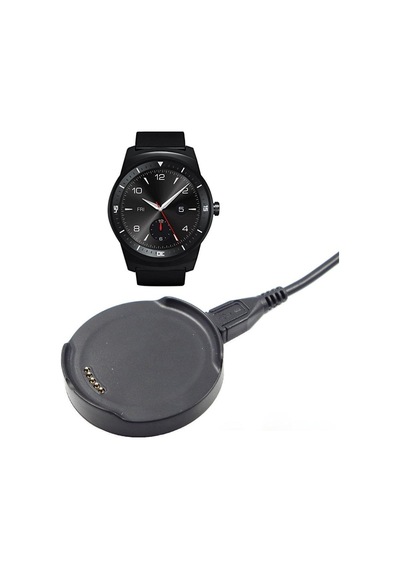 LG Uyumlu G Watch R W110 Şarj Kablosu Cihaz Kiti (177652079)-Siyah