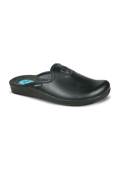 Ceyo 9933-7 Topuk Dikeni (Plantar Fasiitis) Erkek Terlik  Siyah