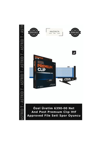 Özel Üretim 6390-00 Net And Post Premıum Clıp Ittf Approved File Seti Spor Oyuncu Belirtilmemiş