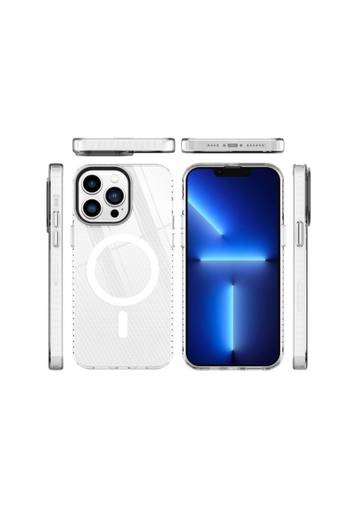 Apple iPhone Uyumlu 14 Pro Kılıf Beta Magneticsafe Silikon - Şeffaf Bz8683140429041