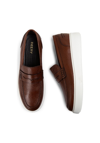 Deery Hakiki Deri Taba Rengi Erkek Loafer Ayakkabı - 01964mtbae02 Taba