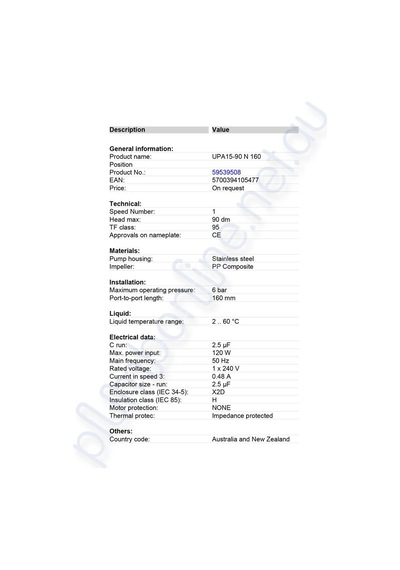 Grundfos Upa 15-90 Pompamat - Mini Hidrofor - 120 Watt