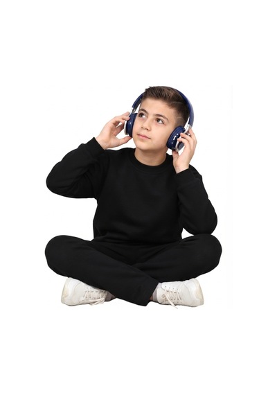 Erdem Kıds Unisex Kız-erkek Çocuk 3 İplik Şardonlu Pamuklu Basic Bisiklet Yaka Okul Eşofman Takımı Siyah Siyah Erdem Kıds Unisex Kız-erkek Çocuk 3 İplik Şardonlu Pamuklu Basic Bisiklet Yaka Okul Eşofman Takımı Siyah Siyah