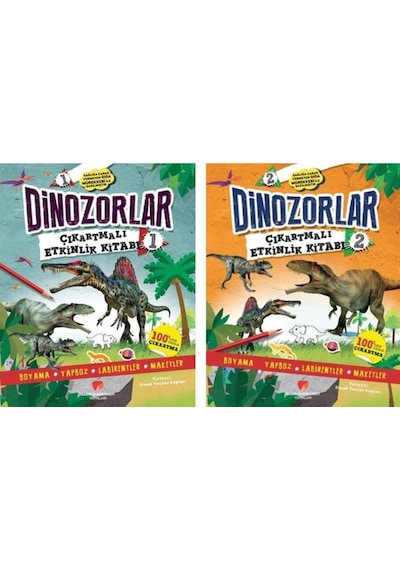 Dinozorlar 1-2 Çıkartmalı Etkinlik Kitapları
