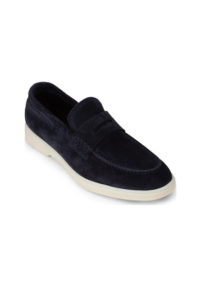 Deery Erkek Hakiki Süet Lacivert Loafer Ayakkabı - 02028mlcvc01 Lacivert