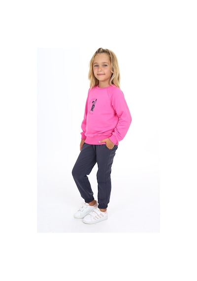Toontoy Kids Toontoy Kız Çocuk Baskılı Eşofman Takım Açık Fuşya