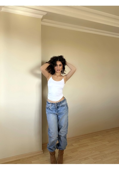 Karşıvitrin Beyaz Zra Model Poliamid İp Askı Bluz Çok Renkli