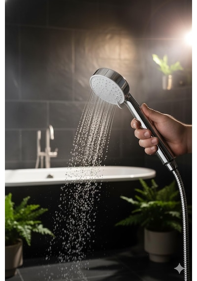 Duş Başlığı Yüksek Basınçlı Su Tasarruflu Banyo Shower Head, Kireç Önleyici Filtreli 3 Kademe Diğer