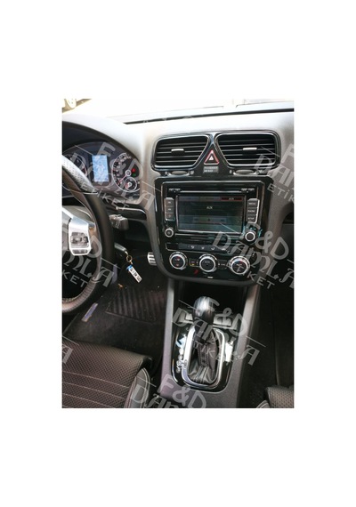 Volkswagen Scirocco Torpido, Konsol, Trim, Göğüs Maun Kaplama Parlak Siyah Renk Set