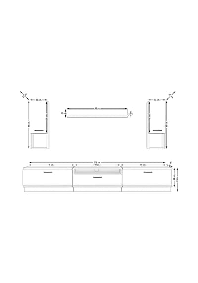 Decoraktiv Trendstyle 270da Mdf Tv Ünitesi Tv Sehpası Pera - Siyah