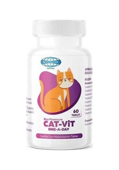 Biyoteknik Powercure Cat - Vit One A Day Kediler İçin Multivitami