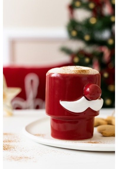 Yılbaşı Noel Baba Beyaz Bıyıklı Kupa Beyaz İnce Bıyık - 315927516 Beyaz İnce Bıyık