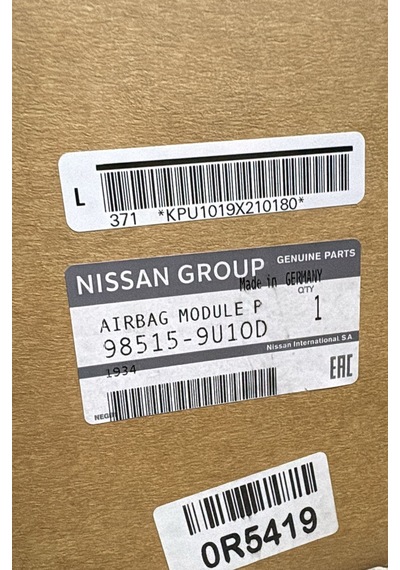 Nissan Note E11 2006-2010 Yolcu Hava Yastığı Aırbag 98515-9u10d .