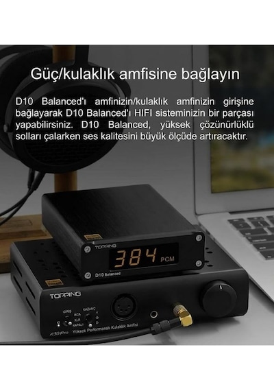 Topping D10 Balanced Hifi Dac Usb Ses Dönüştürücü Siyah - D10b Bk