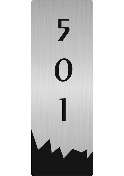 Metal Departman Kapı İsimliği, Yönlendirme Levhası 501 Dikey 7x20 Cm Gümüş Renk