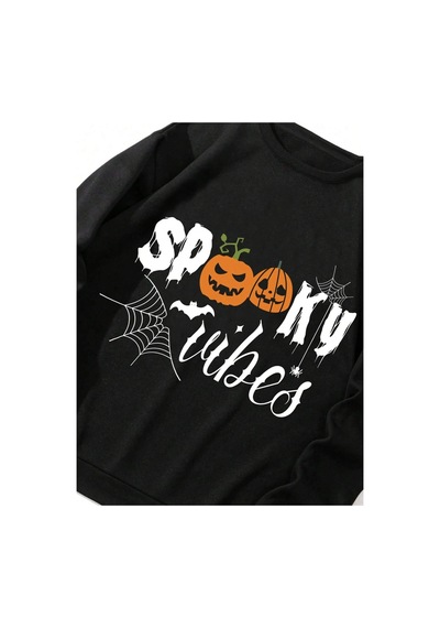 Tarzsokak Nıtagut Halloween Print Sweatshirt Siyah