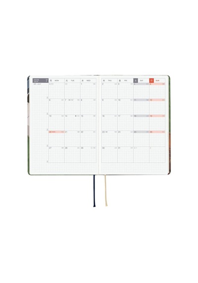 Hobonichi Ajanda Techo Hon - A6 English - Hiroko Kubota: Waiting On The Chord - 2026 Jan Start Çok Renkli