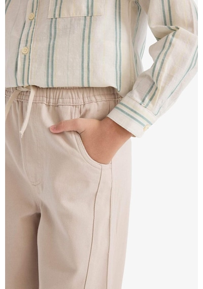 Defacto Erkek Çocuk Barrel Fit Düz Paça Gabardin Pantolon G8336a826spbg106 Bej-bg106