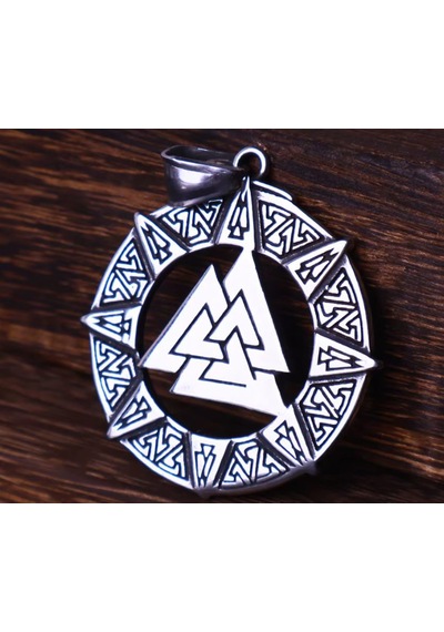 Paslanmaz Çelik Valknut Güç Simgesi Viking Kolye Paslanmaz Çelik Valknut Güç Simgesi Viking Kolye