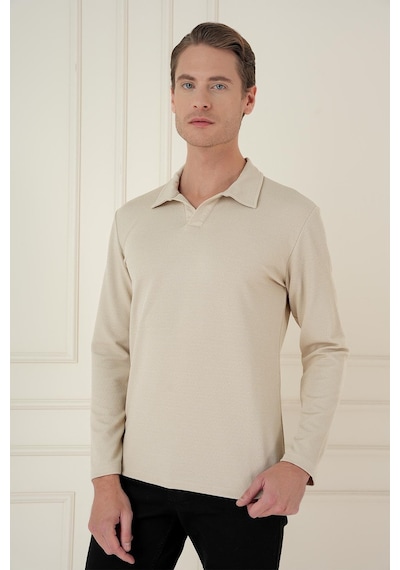Efor Ts 890 Slim Fit Bej Spor T-shirt Bej