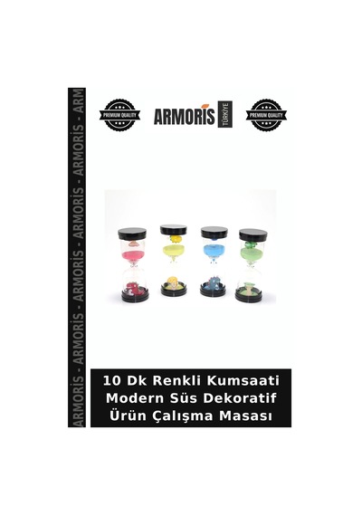 10 Dk Renkli Kumsaati Modern Süs Dekoratif Ürün Çalışma Masası