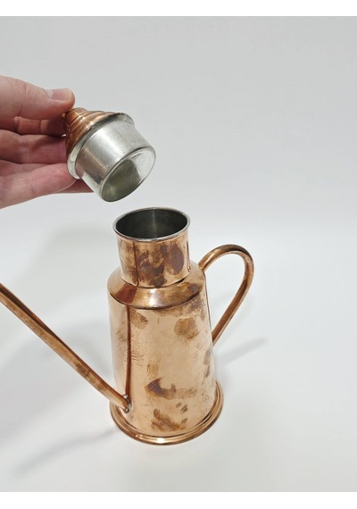 Gemlik El Yapımı Bakır Yağdanlık 500ml Kahverengi